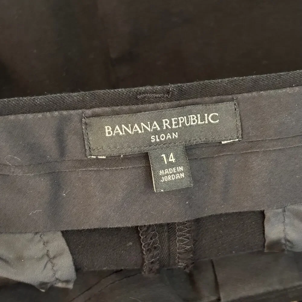 Banana Republic Sloan Pants 14 Chino Cigarette‎ Pixie Capsule Career Office Crop